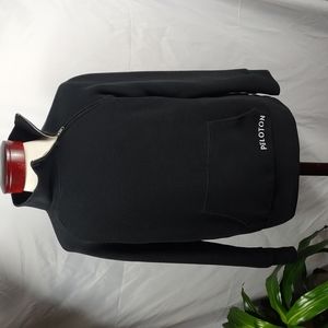 Peloton Side Zip Black Ribbed Sweatshirt